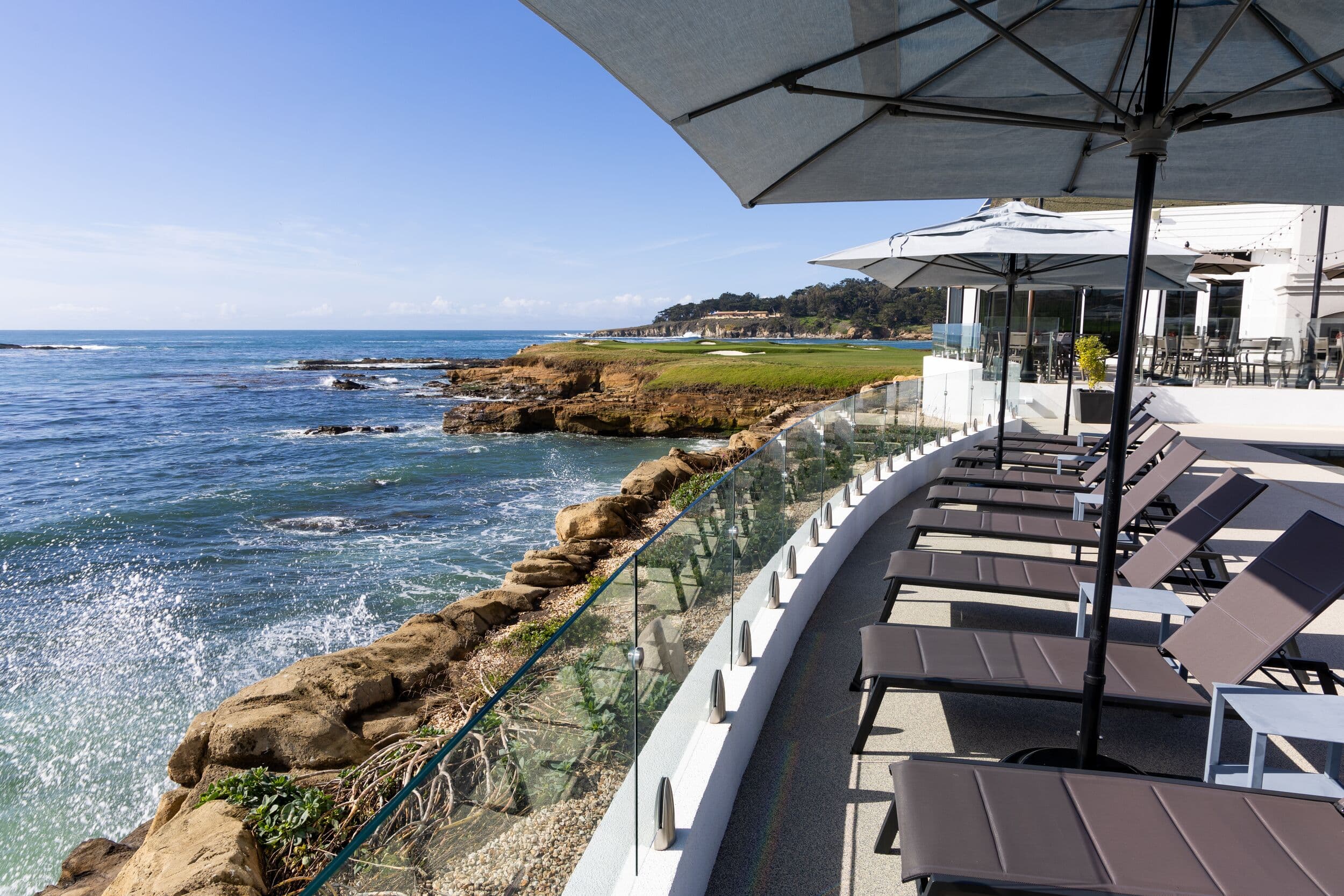 The Beach & Tennis Club pool deck, Pebble Beach, CA